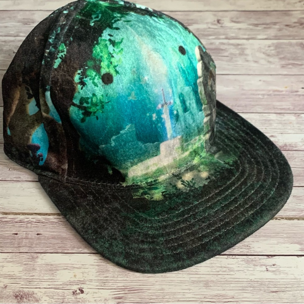 Nintendo Zelda Snap Back Velvet Hat Baseball Cap Bioworld 2018 Adjustable
